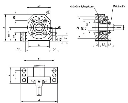 Norelem 24072-010 FESTLAGEREINHEIT, - Norelem 24072 Festlagereinheiten