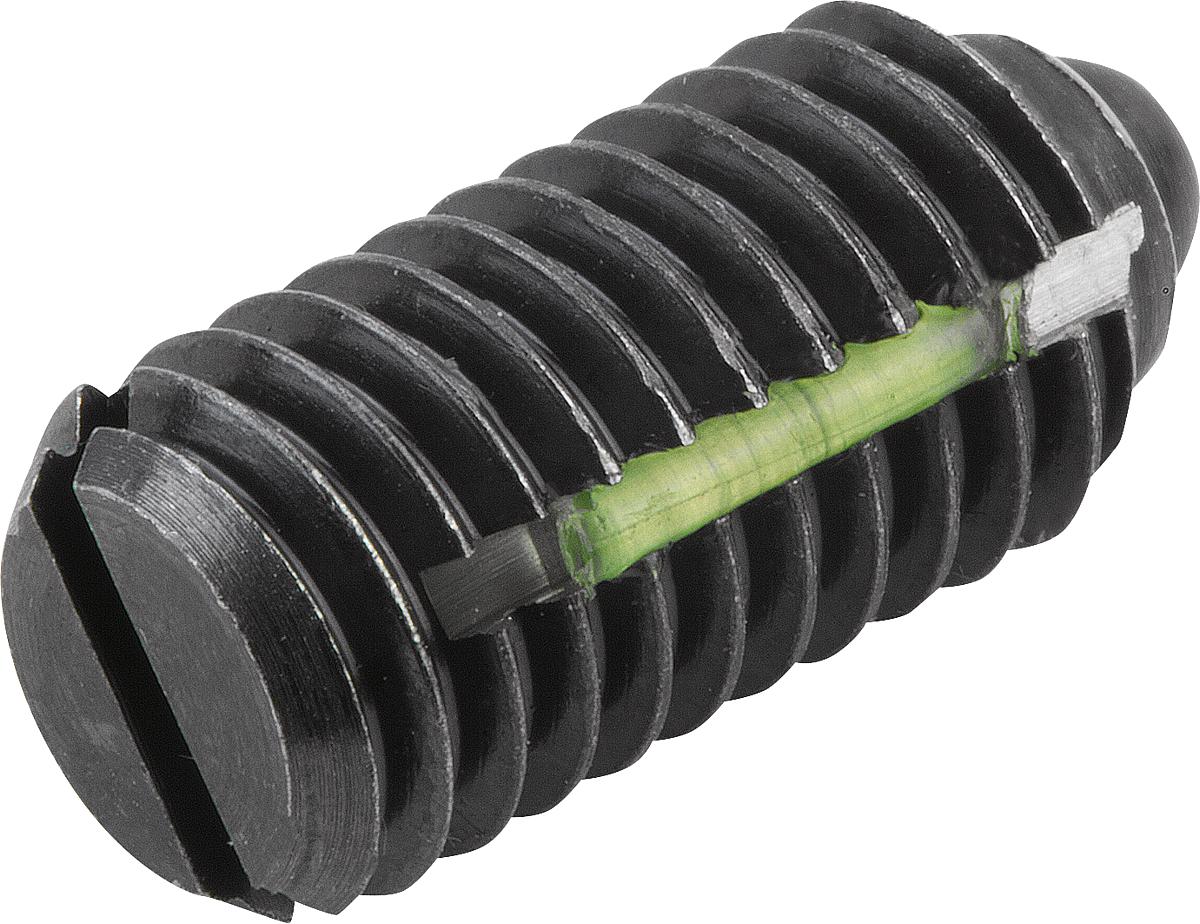 Kipp K0323.10 FEDERNDES DRUCKSTÜCK  M10, BOLZEN, LONG LOK - K0323-10 FEDERNDES DRUCKSTUECK M10 - BOLZEN - LONG LOK