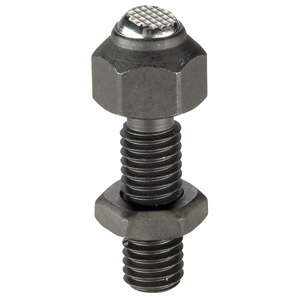 Halder 22740.0013 Pendelauflage verstellbar 13 x M 8 mit abgeflachter Kugel  Auflagefläche,  plan, Stahl - Pendelauflagen Pendelauflage - verstellbar