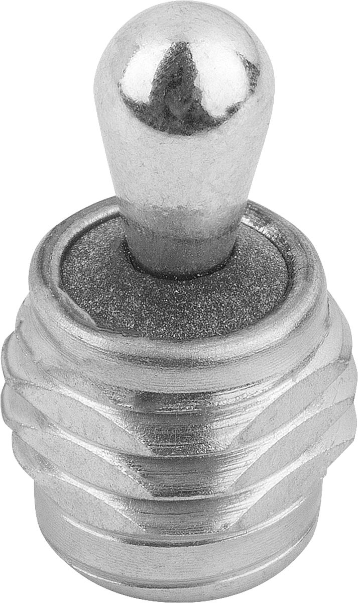 Kipp K0371.3020X12 FEDERNDES SEITENDRUCKSTÜCK, D=M12, D1=5, F=20N, L=11,5 - K0371-3020X12 FEDERNDES SEITENDRUCKSTUECK - D M12 - D1 5 - F 20N - L 11-5