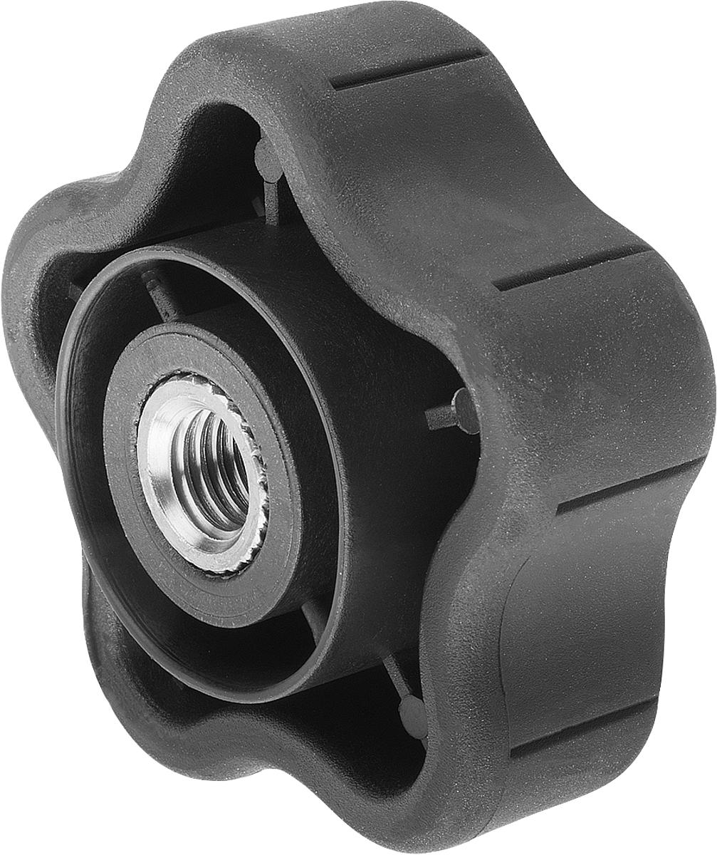 Kipp K0279.4006 ST FÜNFSTERNGRIFF, D3=40, M6 - K0279-4006 ST FUENFSTERNGRIFF - D3 40 - M6