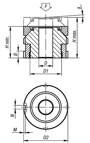 Norelem 27705-0406 KUGEL AUSGLEICHSELEMENT - Norelem 27705 Kugel Ausgleichselemente
