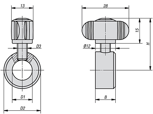 Kipp K0407.100601 STELLRING MIT KLEMMGRIFF D1=6, - KIPP K0407 Stellringe mit Klemmgriff aehnlich DIN 7