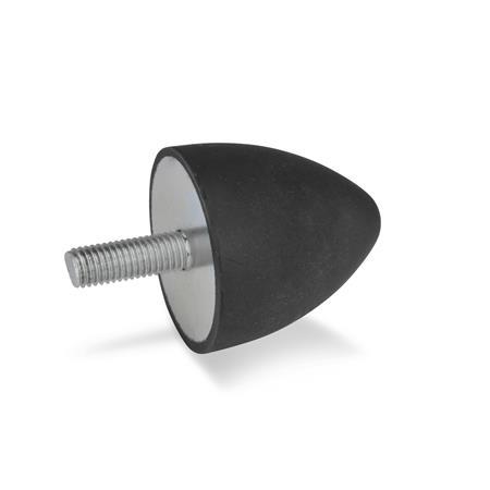 Ganter 353-30-30-M8-S-55 ANSCHLAGPUFFER MIT SCHRAUBE - GN-353-Anschlagpuffer-Stahl-mit-Gewindezapfen