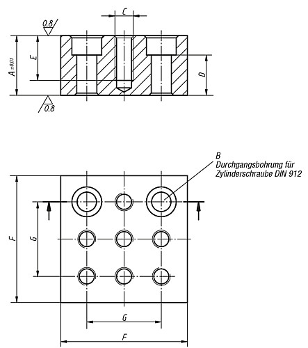 Kipp K0811.14212025 UNTERLEGBLOCK FORM E - KIPP K0811 Unterlegbloecke Form E