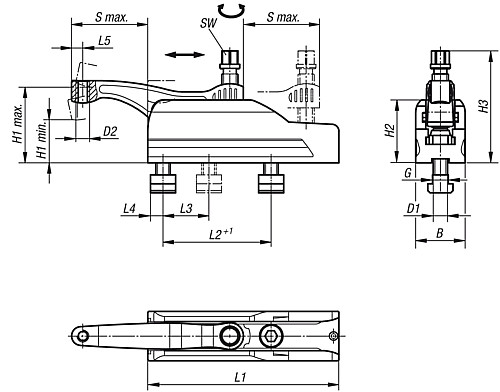 Kipp K0840.012 KOMPAKTSPANNER M12 - KIPP K0840 Kompaktspanner
