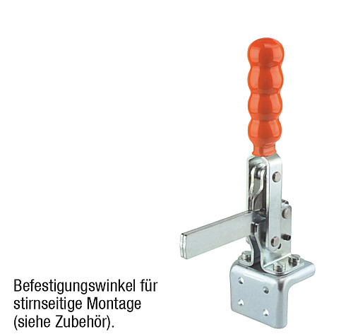 Kipp K0061.0250 SCHNELLSPANNER VERTIKAL, MIT WAAGRECHTEM FUSS, P=250 daN - KIPP K0061 Schnellspanner vertikal mit waagrechte