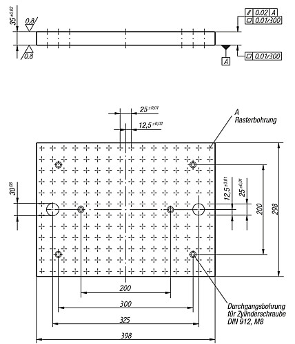 Kipp K0800.083040 RASTERPLATTE 398X298X35 - KIPP K0800 Rasterplatte