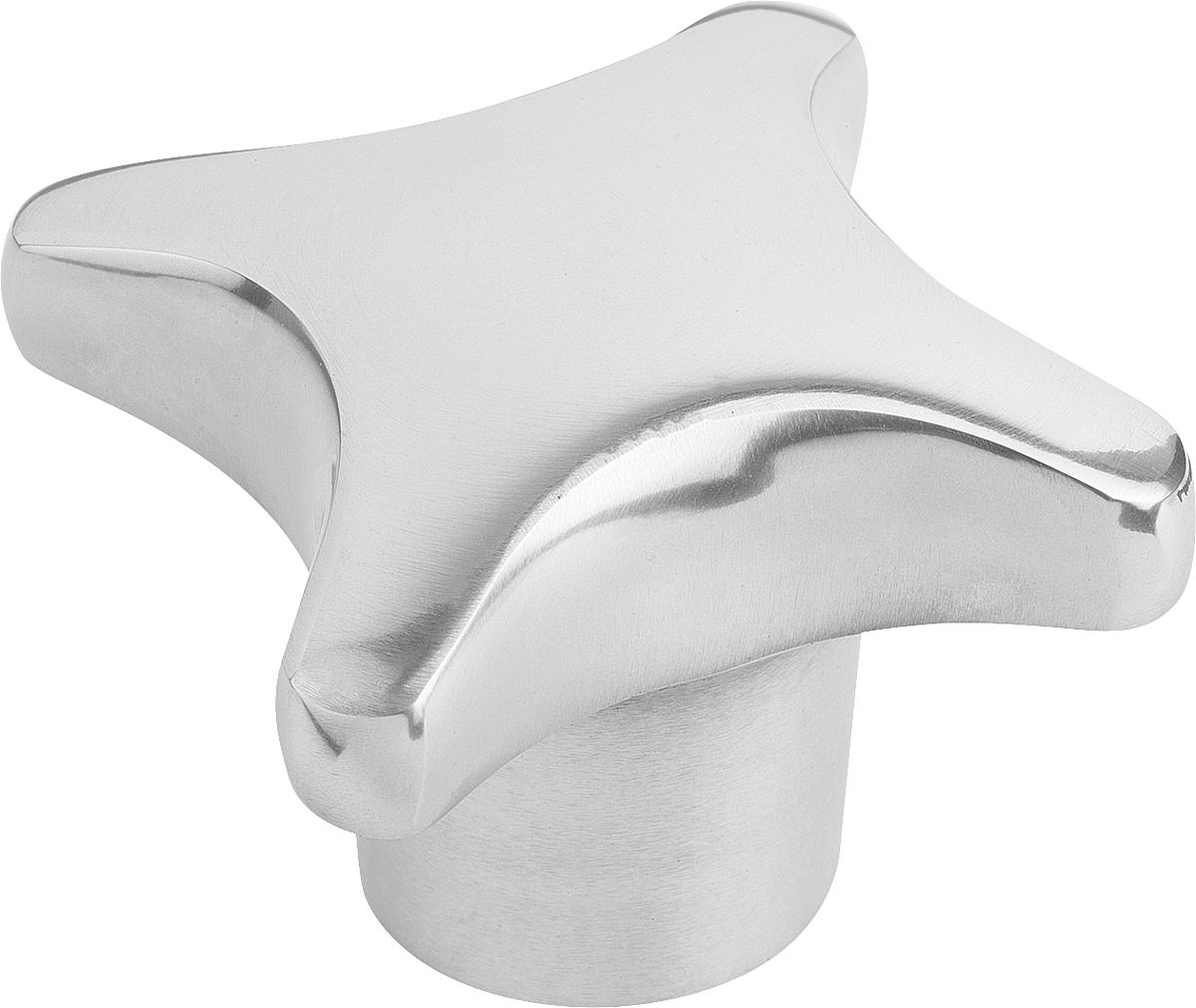Kipp K0145.5050102 KREUZGRIFF FORM E, D1=50, D5=M10, ALU, POLIERT - K0145-5050102 KREUZGRIFF FORM E - D1 50 - D5 M10 - ALU - POLIERT