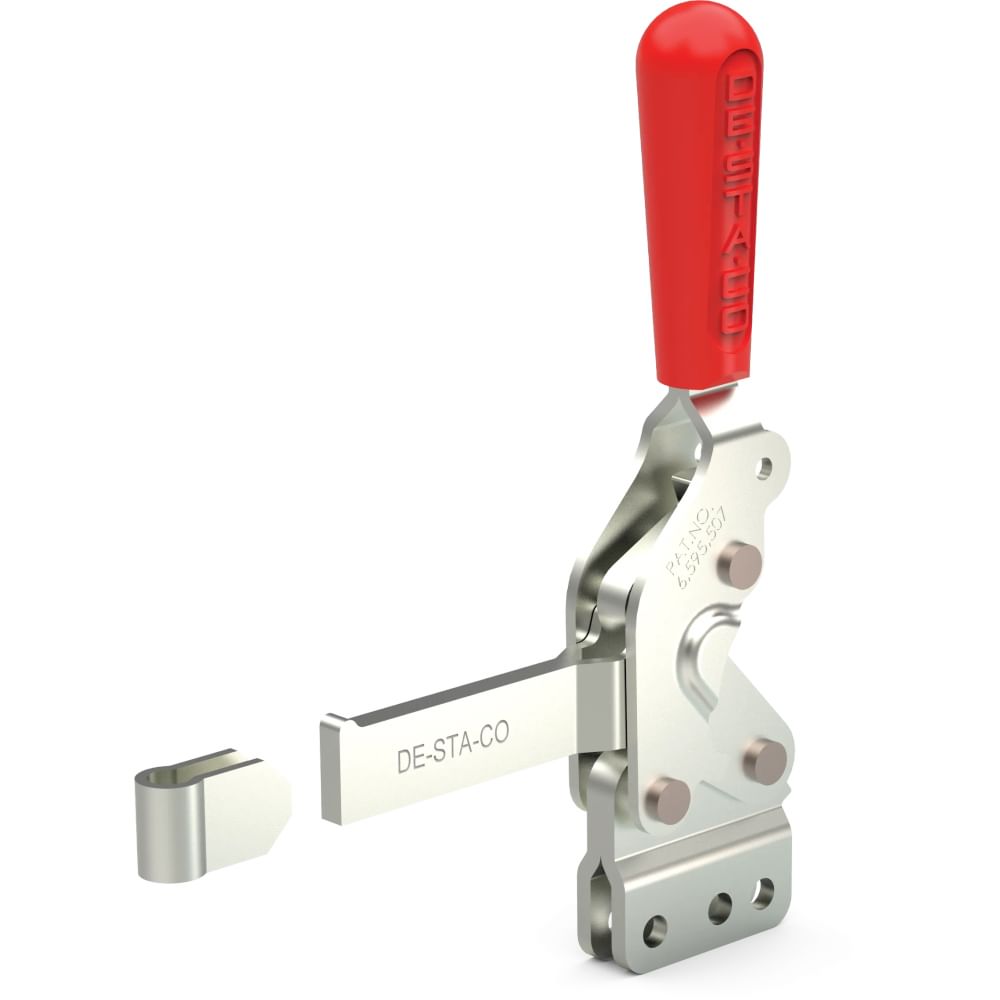 DESTACO 2007-SB Vertikal-Kniehebelspanner Haltekraft 4500 N, Öffnungswinkel 80° - DESTACO-2007-SB-Vertikal-Kniehebelspanner-SB-Massiver-Spannarm-Fuss-GERADE