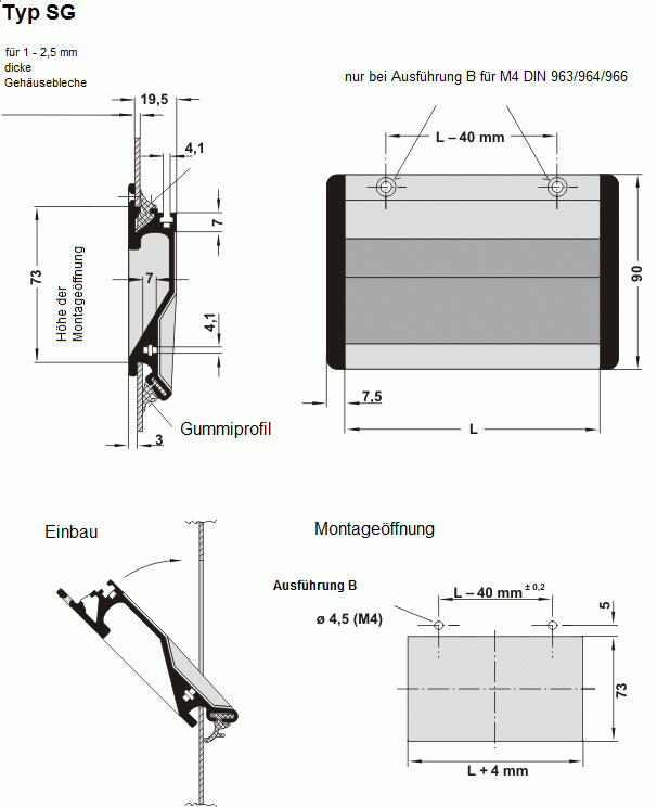 Leschhorn SG-73.167.A1   Aluminium Muldengriffe A 167,  Schale natur eloxiert - Leschhorn SG Aluminium Mudengriffe