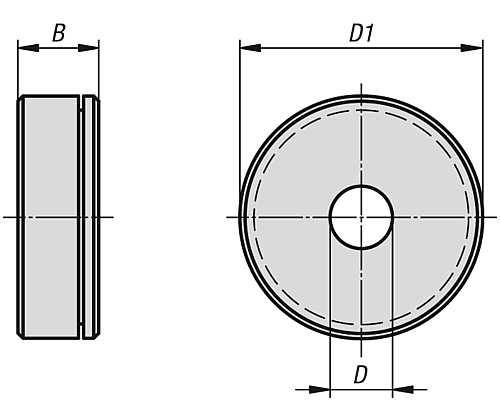 Norelem 07415-06 SPANNKRAFTVERSTÄRKER, D1=6, D2=24, H=8, STAHL BRÜNIERT - Norelem 07415 Axiallager zur Spannkraftverstaerkung