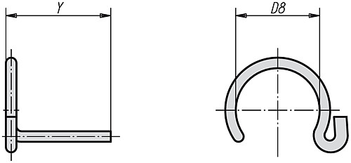 Kipp K0714.08 SICHERUNGSBÜGEL F.KUGELPFANNEN, - KIPP K0714 Sicherungsbuegel fuer Kugelpfannen DIN 71