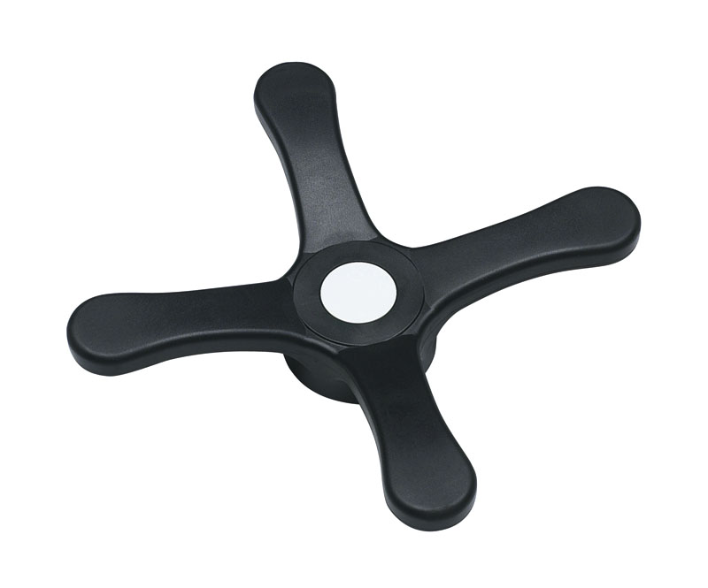 Leschhorn D454 Handräder mit vier Armen D 308; d 83; Bohrung d1 5; Kunststoff PA, schwarz - LE D454 Handraeder mit vier Armen-EcoLine-Abbildung