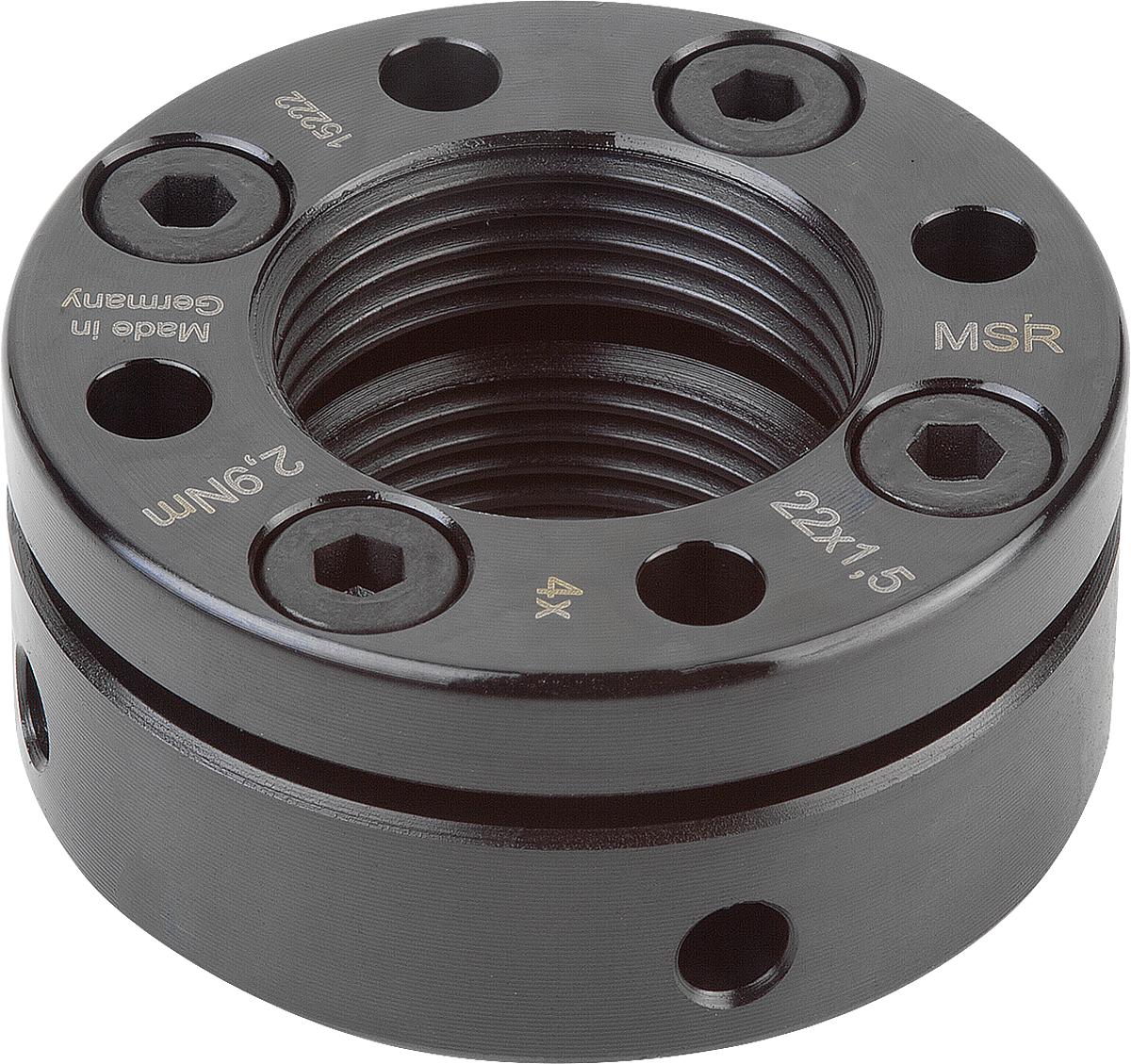 Norelem 07598-048301520 STELLMUTTER, D1=48, D=M30X1,5, STAHL, BRÜNIERT - 07598-048301520 STELLMUTTER - D1 48 - D M30X1-5 - STAHL - BRUENIERT