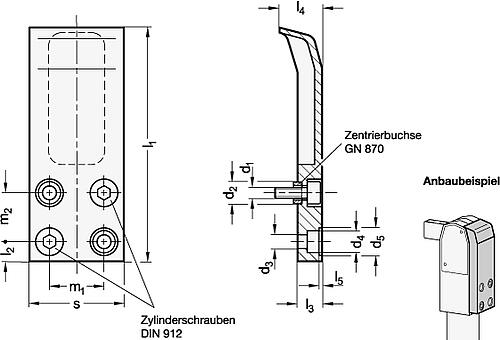 Ganter 864.1-32-FG Schutzabdeckungen, für Kraftspanner GN 864 - GN 864-1 Schutzabdeckungen - fuer Kraftspanner GN 864-Abbildung