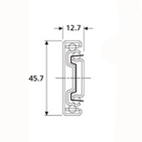 Accuride DB3832-0015 Teleskopschienen 100% Vollauszug, 12,7x45,7, SL 148,TR 140, 39kg, schwarz verzinkt - 3832 Accuride Teleskopschiene Profil