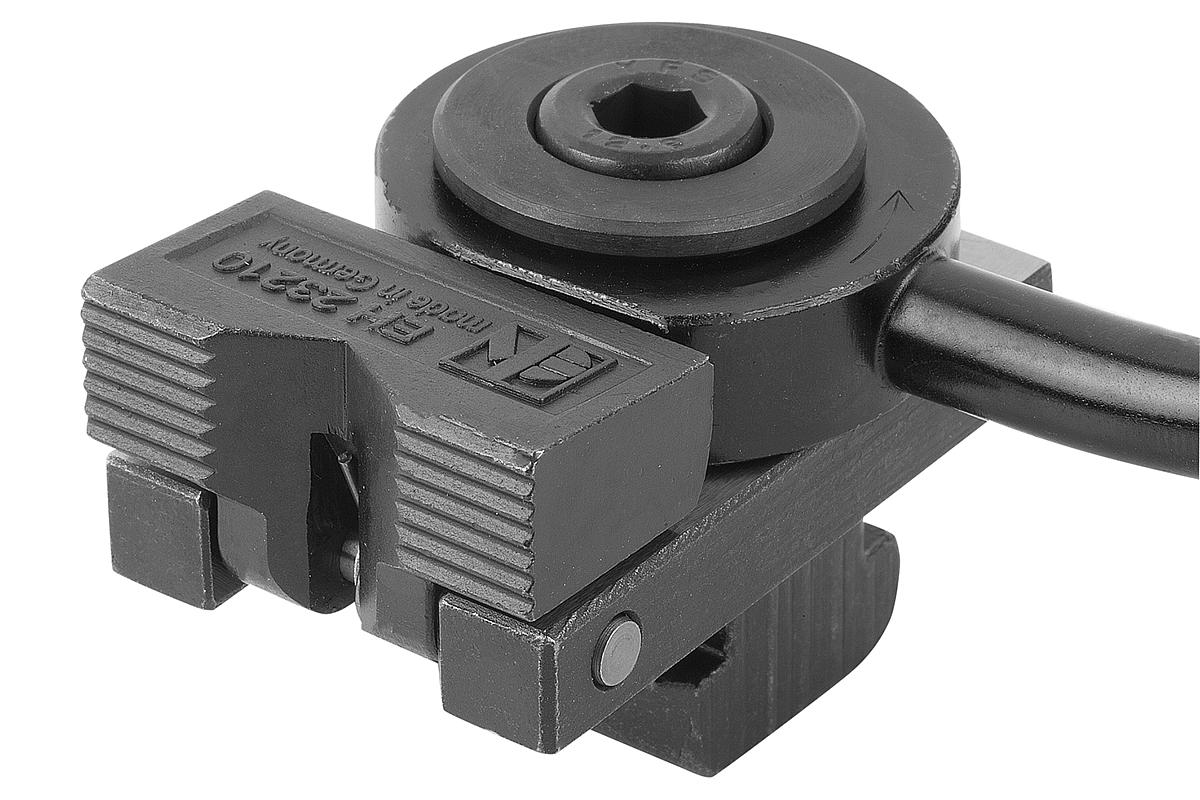 Norelem 04520-110X2 NIEDERZUGSPANNER, LINKSAUSFÜHRUNG MIT PRISMEN SPANNBACKE - 04520-110X2 NIEDERZUGSPANNER - LINKSAUSFUEHRUNG MIT PRISMEN SPANNBACKE