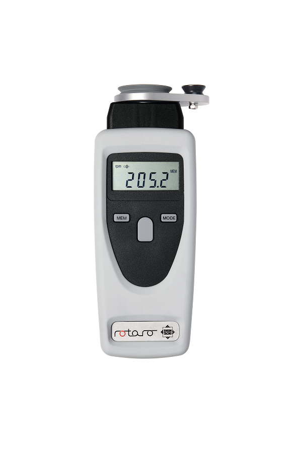 LE70053 redpoint digitale Handtachometer, Messbereich 1-99.999 min-1 RPM, Messgenauigkeit ±0,02 % (bzw.± 1 Digit) , Drehzahlmessung mittels Licht und einer Reflexmarke - LE 70053 rotaro T digitaler Handtachometer Laengenmessung