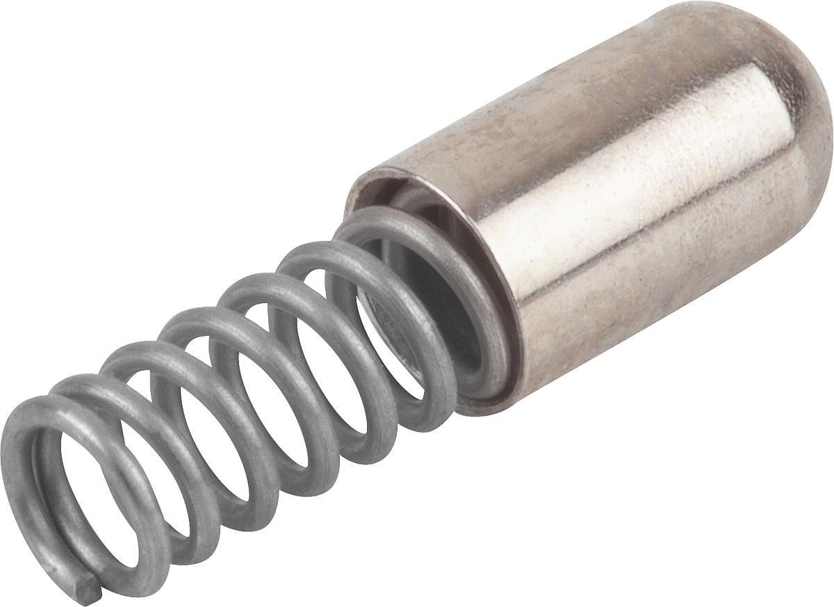 Norelem 03078-112608 FEDERHÜLSE ABGERUNDET, FORM:A OHNE BUND L=8, D1=2,6 STAHL, KOMP:EDELSTAHL - 03078-112608 FEDERHUELSE ABGERUNDET - FORM A OHNE BUND L 8 - D1 2-6 STAHL - KOMP EDELSTAHL