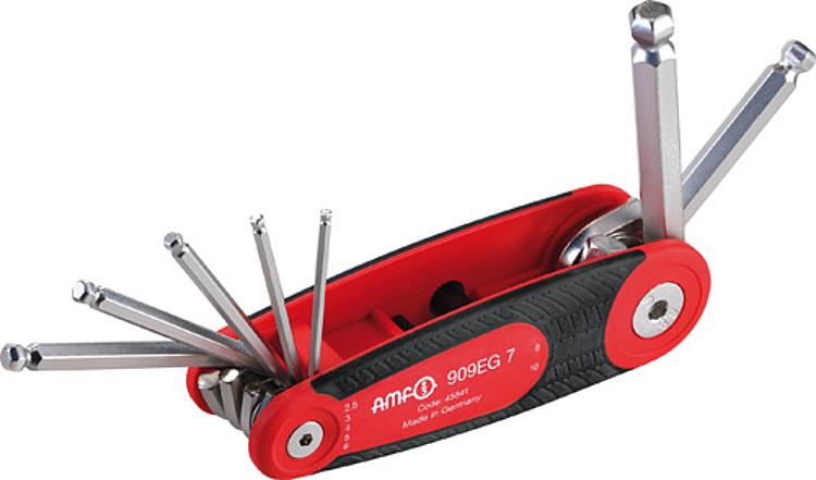 AMF 909EG-7 Kugelkopf-SCHRAUB-boy, Inhalt: SW: 2.5, 3, 4, 5, 6, 8, 10 - LE 909EG7 Kugelkopf-SCHRAUB-boy -Abbildung