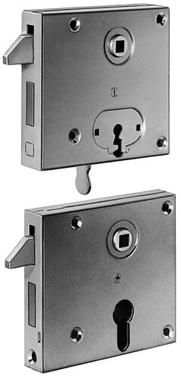 AMF 15B Stumpfdrückerschloss, Kastenbreite: 110 mm, Schließung: B, Dorn: 65 mm - LE 15 Stumpfdrueckerschloss -Abbildung