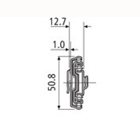Accuride DZ3320-5050 Teleskopschienen 100% + Überauszug, 12,7x50,8, SL 500, TR 522, 60kg, hell verzinkt - 3320 Accuride Teleskopschiene Profil