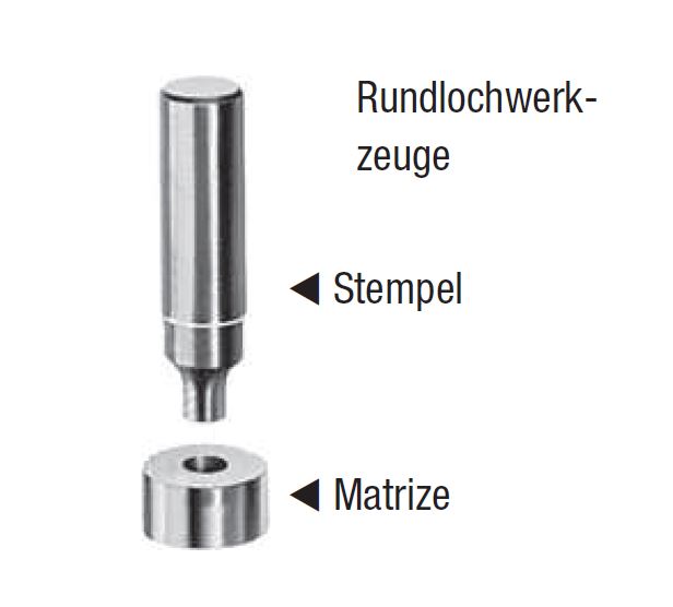 Leschhorn L400-2,15 Matrize 400 für Locheinheiten der Serie 100, Loch-Ø 2,15, ØD1 15, H 16 - LE70245 Rundlochwerkzeuge