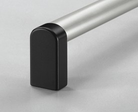 Leschhorn A4-35.500.S04  A4-35.500.S04 Griffschenkel und Verbindungsprofil aus AlMgSi 0.5 A 500,  schwarz eloxiert - Griff aus Einzelelementen, komplett montiert - Leschhorn A4-35 Zusammensteckbare Alu-Oval-Rohrgriffe