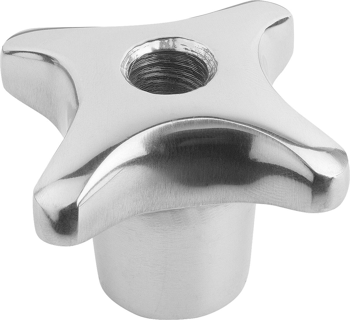 Kipp K0145.2040082 KREUZGRIFF FORM B, D1=40, D4=8H7, ALU, POLIERT - K0145-2040082 KREUZGRIFF FORM B - D1 40 - D4 8H7 - ALU - POLIERT