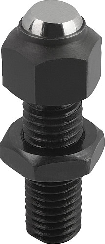 Kipp K0287.110 PENDELAUFLAGE FORM C  M10, VERSTELLBAR - KIPP K0287-C Pendelauflagen verstellbar Form C
