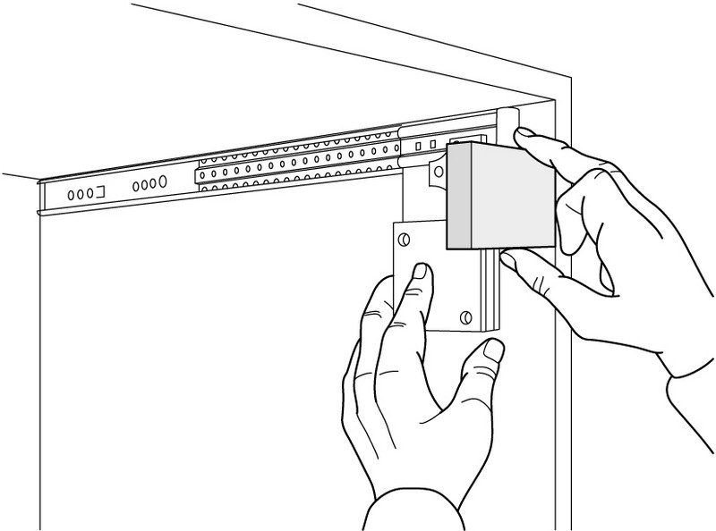 Accuride DB1234-0035-2 Linearführungen, SL 354, TR 239, 14kg, schwarz verzinkt, 1 Satz = 1 Paar - Accuride DB1234 Linearfuehrungen - 14 kg