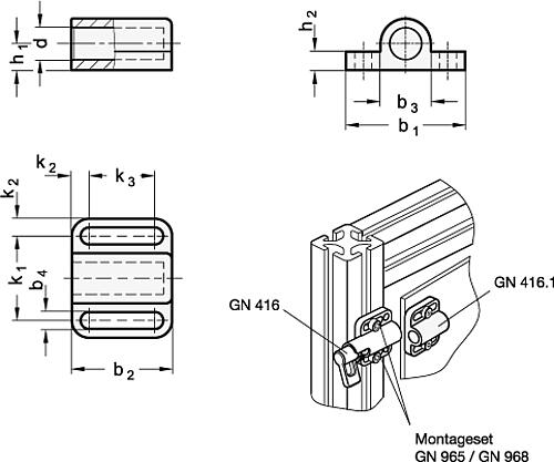 Ganter 416.1-8-38 Raststücke - GN 416-1 Raststuecke-Skizze