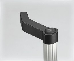 Leschhorn A1-14.G120.N01 gerade Griffe für 19" Technik Typ G, A 120,  natur eloxiert - Griff aus Einzelelementen, komplett montiert - A1-14 Typ A -Aluprof Griffserien - mit abgewinkeltem Schenkel mit Aluminiumprofil natur