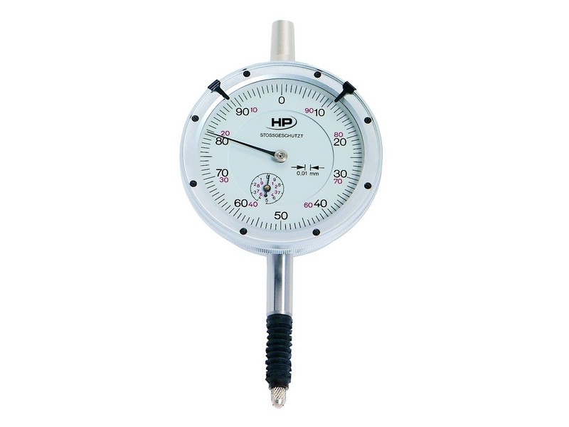 Helios Preisser, 0707 102  Wasser- und öldichte Messuhr  10 mm Messbereich, Skalenwerte 0,01 mm, Zeigerumdrehung 1 mm, Außenring-Ø 61,5 mm - Helios Preisser 0707 Wasser- und oeldichte Messuhr