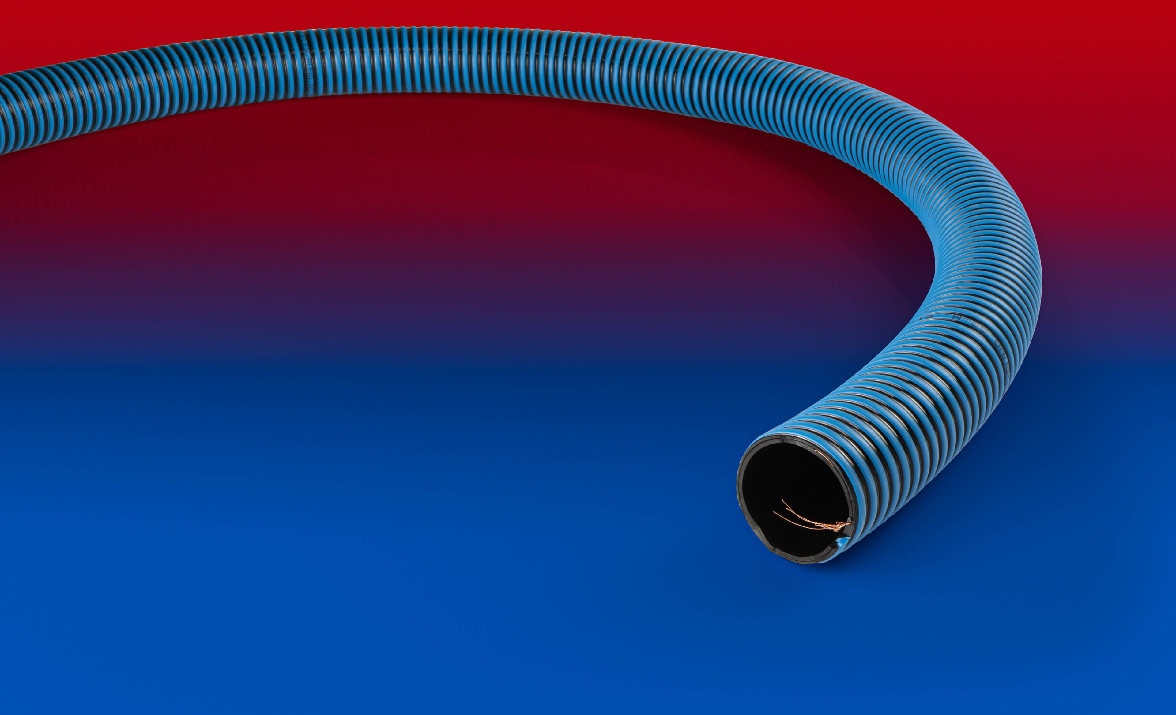 Norres 4466-050-000-50 Sehr flexibler PVC/NBR-Saug- und Druckschlauch, Innen-Ø 50-51 mm, Aussen-Ø 60 mm, Biegeradius 153 mm - Norres 4466 - NORPLAST 4466 CORRUFLEX-BUNA-AS