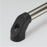 Leschhorn RS-30.250.62   Rohrgriffe   Ausführung A,  A 250, Schenkel schwarz / Rohr natur Griff aus Einzelelementen, komplett montiert - Leschhorn RS-30 variable Rohrgriffserien