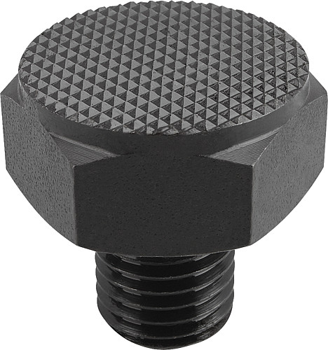 Kipp K0298.3101 POSITIONSFUSS FORM C, D=M8, L1=10 - KIPP K0298-C Positionsfuesse mit Aussengewinde Form C