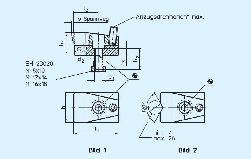 Halder 23210.0502 Niederzugspanner ohne Hebel 10 x M 8 mit Prismen-Spannbacke - EH 23210 Niederzugspanner ohne Hebel