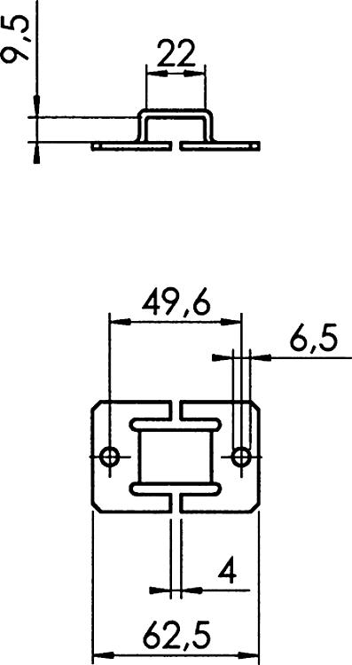 AMF 521 Stangenschlaufe, passend für: 16196 - LE 521 Stangenschlaufe -Skizze