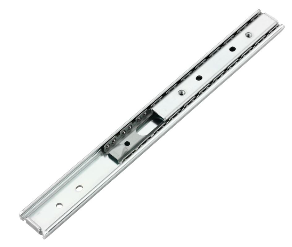 Accuride DZ2415-0020 Linearführungen, Schienenlänge 200 mm, Hub 96 mm +/- 3 mm; bis 18,5kg, Profil 20x8 - Accuride DZ2415 Linearfuehrungen - bis 18 5kg - Profil 20x8 close up