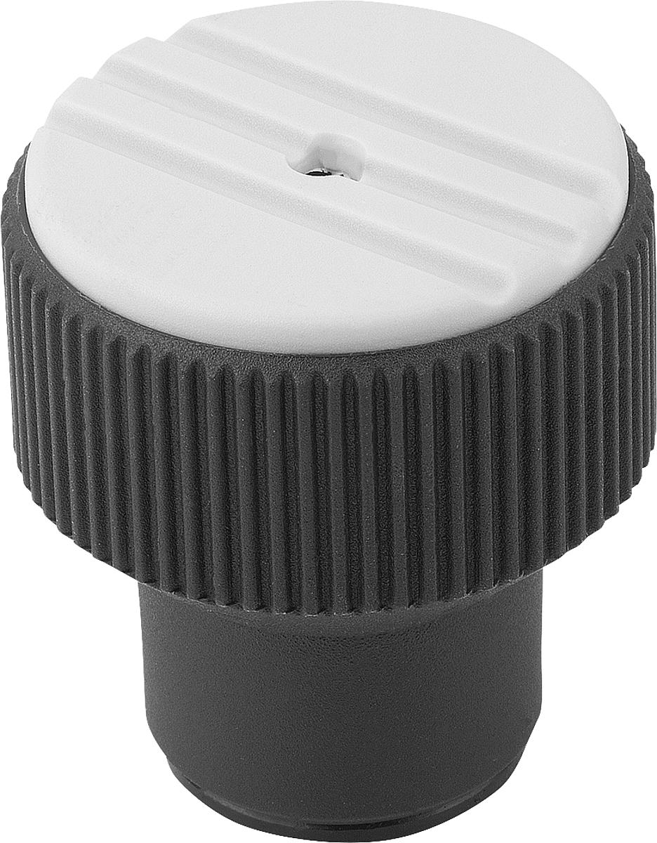 Kipp K0277.2055 DREHMOMENT RÄNDELKNOPF GR.2  M5, DECKEL LICHTGRAU - K0277-2055 DREHMOMENT RAENDELKNOPF GR 2 M5 - DECKEL LICHTGRAU