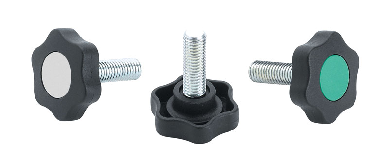 Leschhorn G651 Sterngriffschrauben  D 40; d 18; Gewinde d1 M6; Kunststoff PA, schwarz - LE G651 Sterngriffschrauben-EcoLine-Abbildung