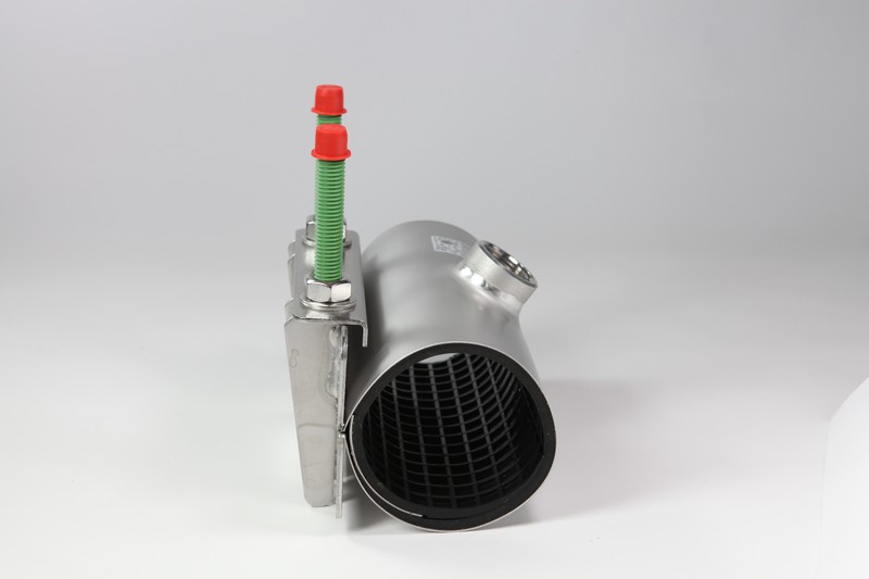 Leschhorn LS1-A-102-112-150-1"-AG-NBR-V2A Edelstahl-Anbohrschellen einteilig Gewindeabgang 1"-AG, Material: 1.4301 (V2A, AISI 304), PN 16 bar Wasser PN 4 bar Gas, Spannbereich 102-112, BL150 Dichtung NBR, "Umtausch und Rücknahme ausgeschlossen" - LS1 A einteilige Anbohrschelle mit Abgang -Innengewinde-
