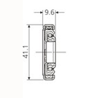 Accuride DZ2907-0012 Teleskopschienen 100% Überauszug, 9,6x41,1, SL 305, TR 356, 30kg, hell verzinkt - 2907 Accuride Teleskopschiene Profil