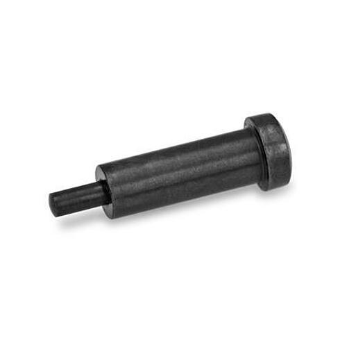 Ganter 614.6-10-K Federnde Druckstücke, ohne Gewinde, mit Bund - GN 614-6 Federnde Druckstuecke - ohne Gewinde - mit Bund-Abbildung