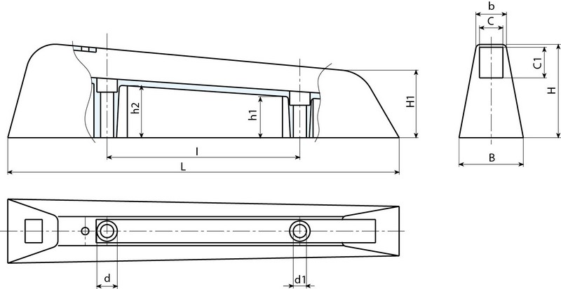 Leschhorn B227 Bügelgriffe L 268; l 132; d1 8,5 - Boteco B227 Buegelgriffe