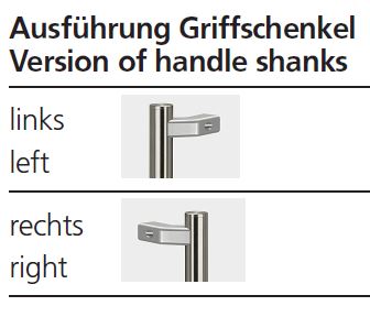 Leschhorn FG8-00.350.11   FG8  Gegengriff für FG8 Gegengriff für FG8 - Leschhorn FG8 Funktionsgriffe - Ausfuehrung Griffschenkel links und rechts