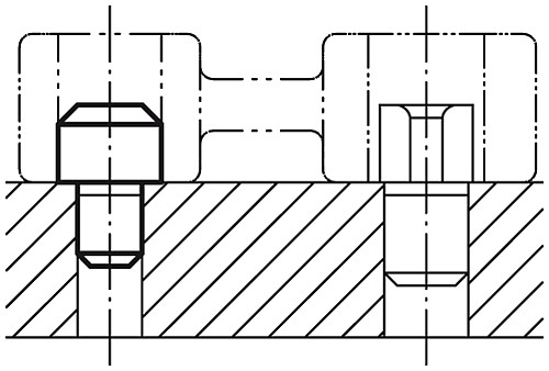 Kipp K0352.05 ZYLINDRISCHER POSITIONSSTIFT    BR, GESCHLIFFEN  D1=8, D2=5 - KIPP K0352 Zylindrische Positionsstifte geschliff