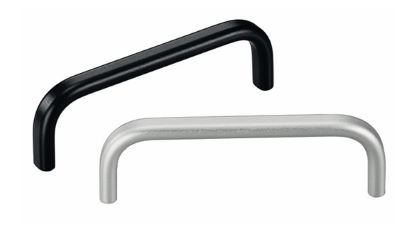 Leschhorn EOA-12-088-54 Bügelgriffe, Ovalaluminium 12 mm, A 88, M5, schwarz pulverbeschichtet - LE OA-12 Buegelgriffe - ECONOMY Griffserie aus Ovalaluminium